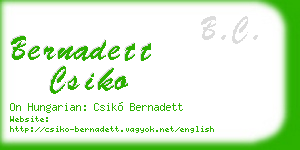bernadett csiko business card